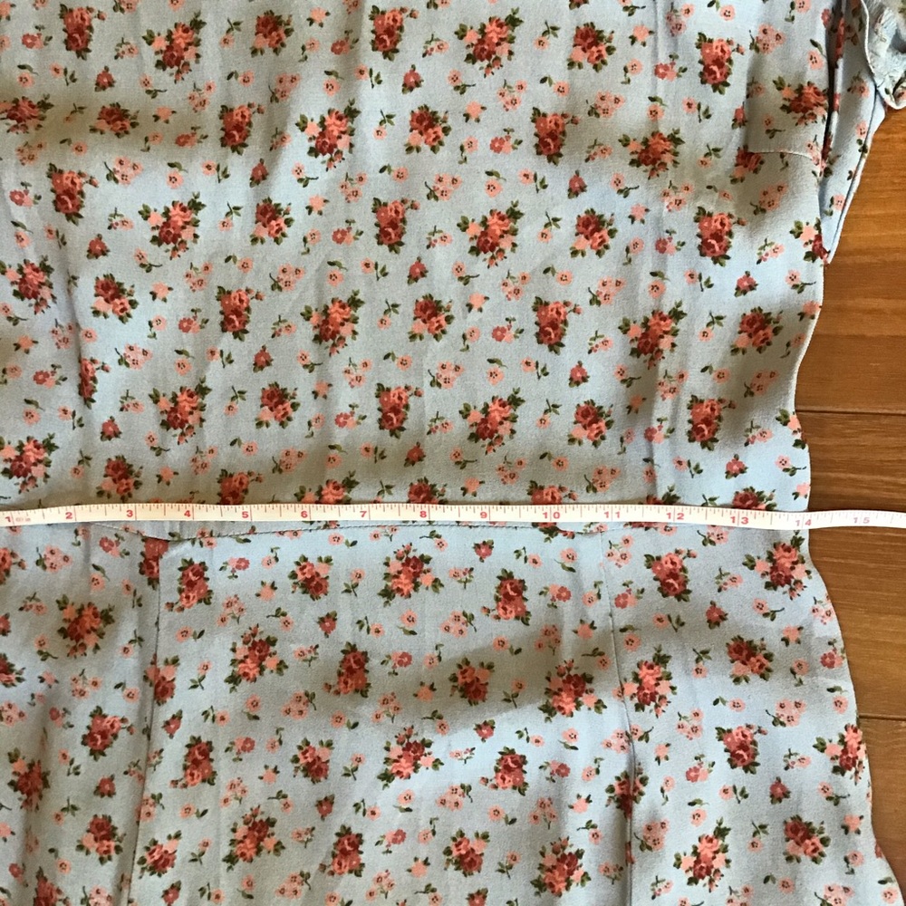 Reformation floral cap sleeve maxi dress back cuto - Picture 6 of 12